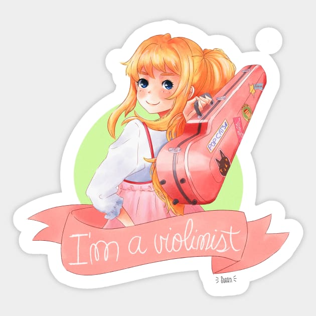 I'm a violinist Sticker by susanmariel
